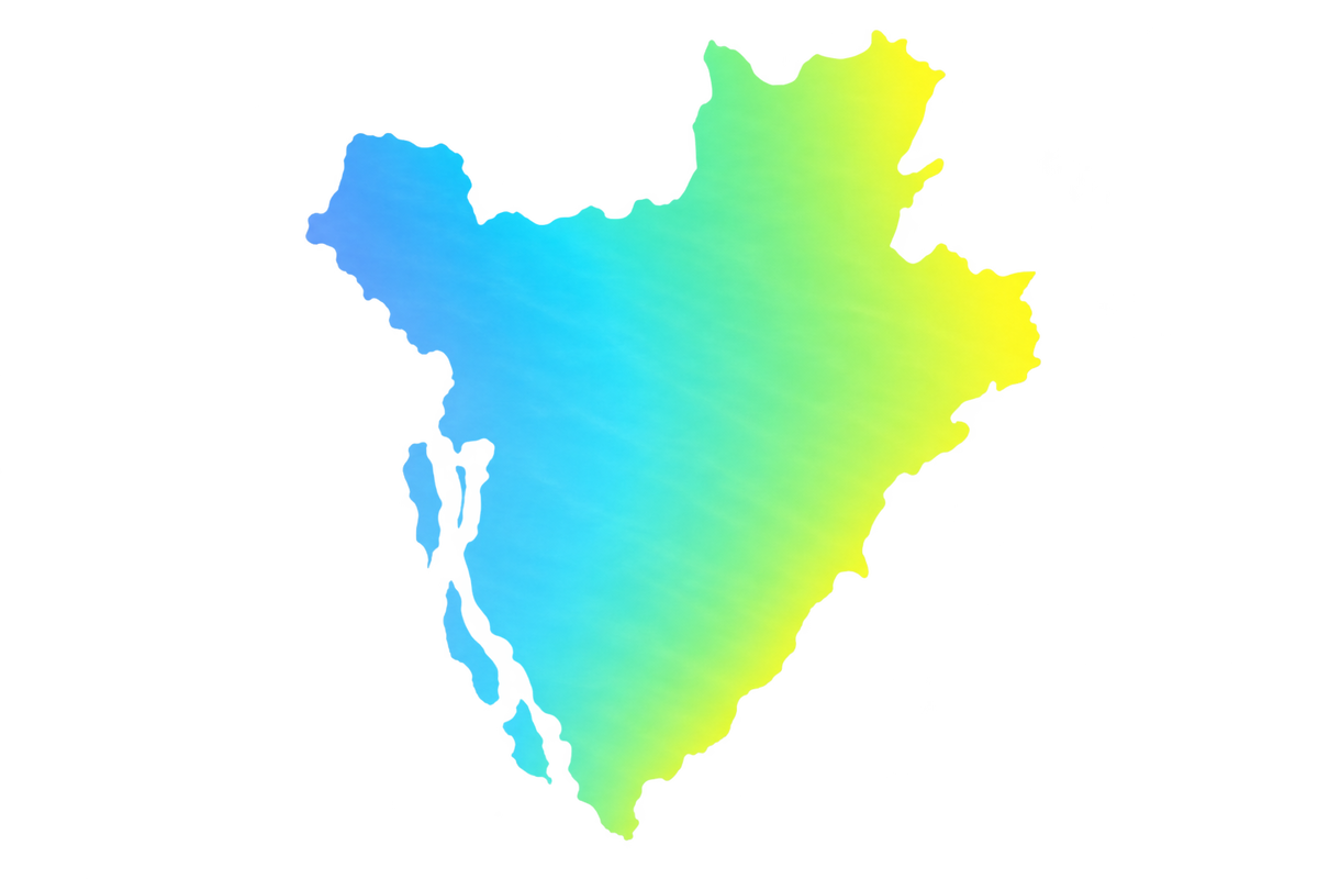 Vietnam map in TradeImeX blue and green theme